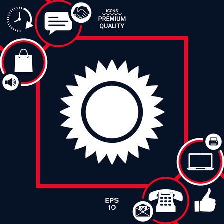 Sun icon . Signs and symbols - graphic elements for your designのイラスト素材