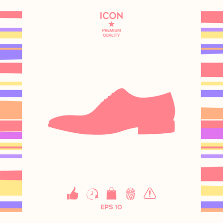 Mens shoe icon. Menu item in the web designのイラスト素材