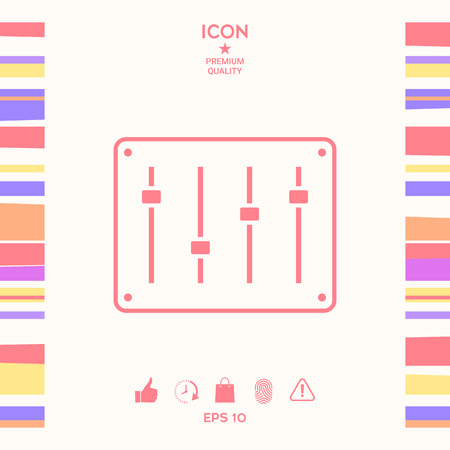 Sound mixer console icon . Signs and symbols - graphic elements for your designのイラスト素材