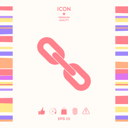 Link chain symbol icon . Signs and symbols - graphic elements for your designのイラスト素材