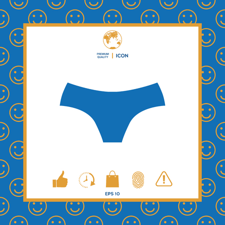 Women panties, the silhouette. Menu item in the web designの写真素材