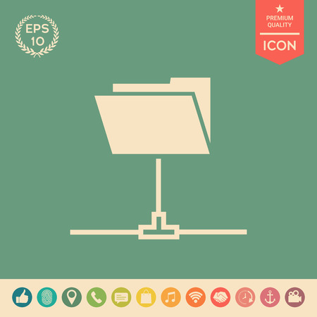 Folder sharing icon . Signs and symbols - graphic elements for your designのイラスト素材