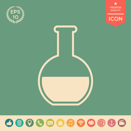 Test-tube symbol icon . Signs and symbols - graphic elements for your designのイラスト素材