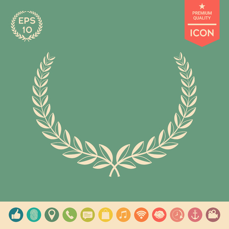 Laurel wreath. Element for yor design . Signs and symbols - graphic elements for your designのイラスト素材