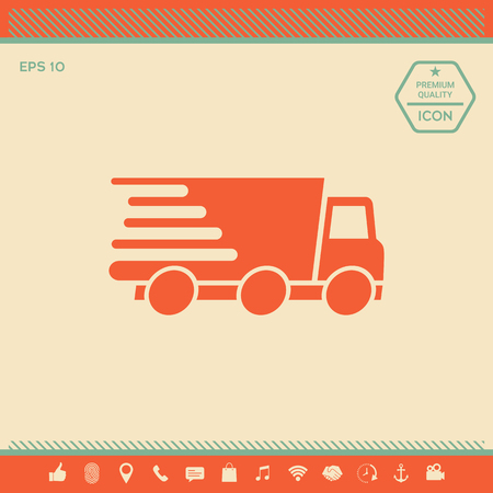 Express delivery icon. Delivery car. Element for your design . Signs and symbols - graphic elements for your designの写真素材