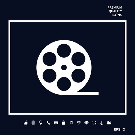 Reel film symbol icon . Signs and symbols - graphic elements for your designの写真素材