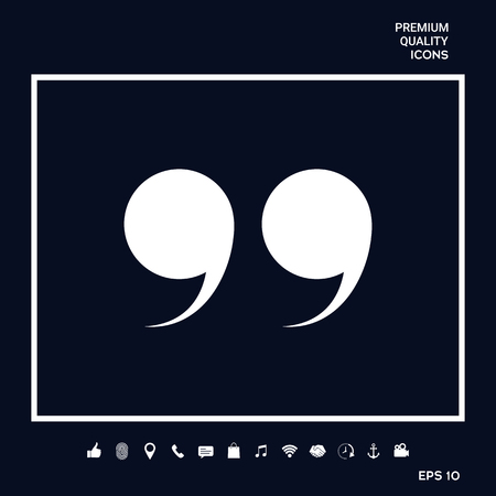 Quote symbol . Signs and symbols - graphic elements for your designの写真素材