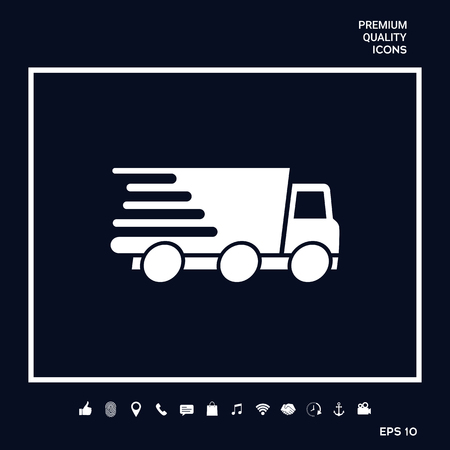 Express delivery icon. Delivery car. Element for your design . Signs and symbols - graphic elements for your designの写真素材