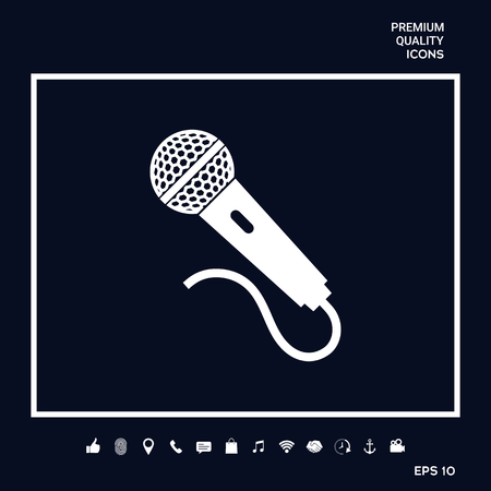 Microphone icon . Signs and symbols - graphic elements for your designの写真素材