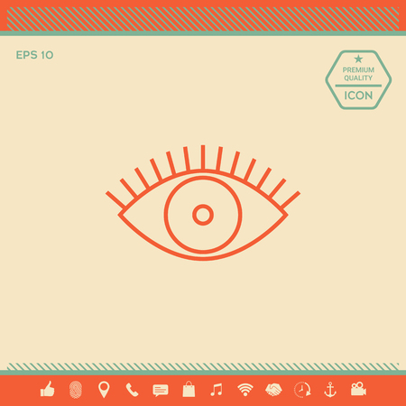 Eye icon - line concept . Signs and symbols - graphic elements for your designのイラスト素材