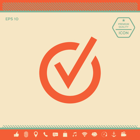 Rounded check mark icon . Signs and symbols - graphic elements for your designのイラスト素材