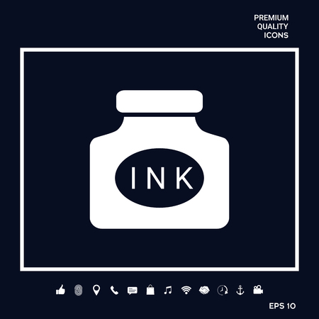 Vektor für Ink bottle icon . Signs and symbols - graphic elements for your design - Lizenzfreies Bild