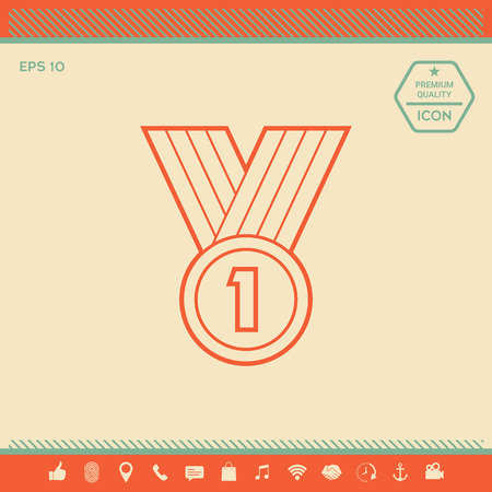 Medal line Icon  . Signs and symbols - graphic elements for your designのイラスト素材