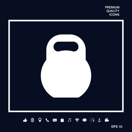 Kettlebell icon symbolのイラスト素材