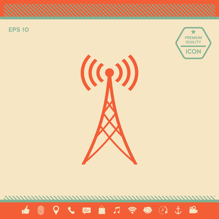 Antenna icon symbol. Element for your design . Signs and symbols - graphic elements for your designのイラスト素材