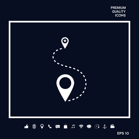 Location Icon . Signs and symbols - graphic elements for your designのイラスト素材