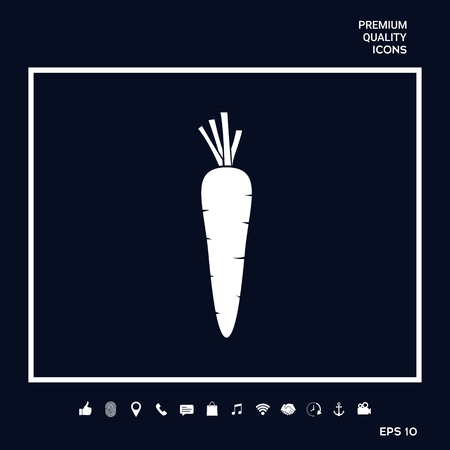 Carrot symbol icon. Element for your design . Signs and symbols - graphic elements for your designのイラスト素材