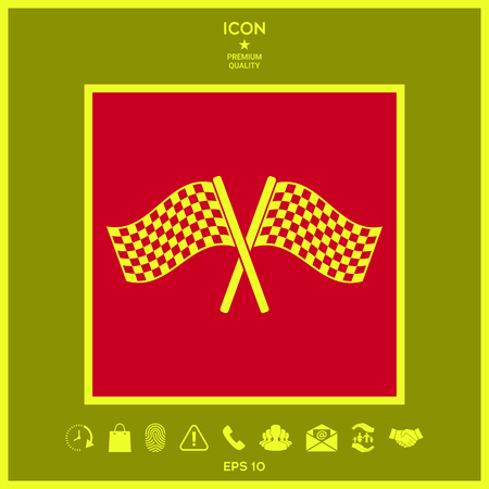 Start finish cross flags iconの写真素材