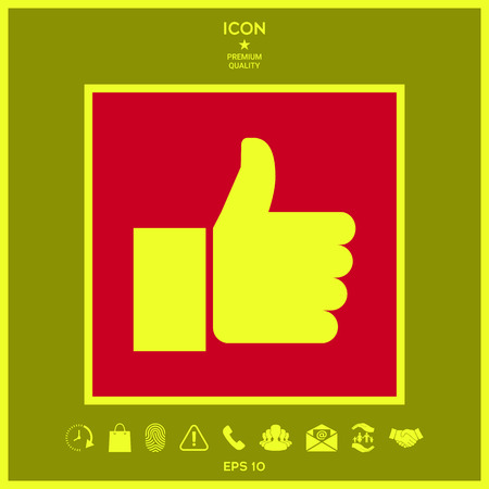 Thumb up gesture . Signs and symbols - graphic elements for your designのイラスト素材