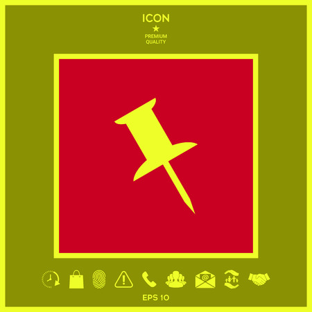 Drawing pin iconのイラスト素材