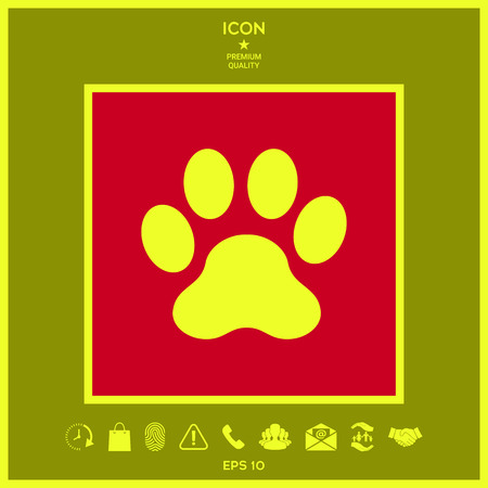Paw icon symbolの写真素材