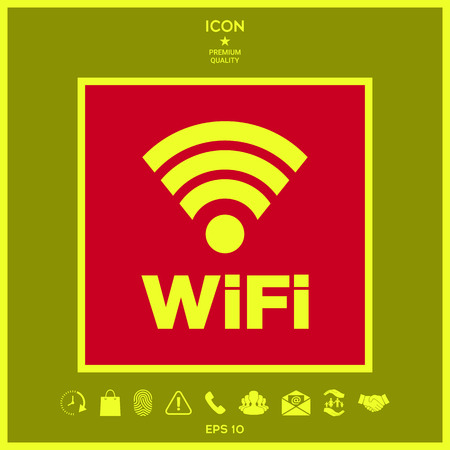 Internet connection wifi symbol iconのイラスト素材
