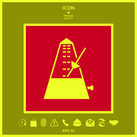 Metronome icon symbolのイラスト素材