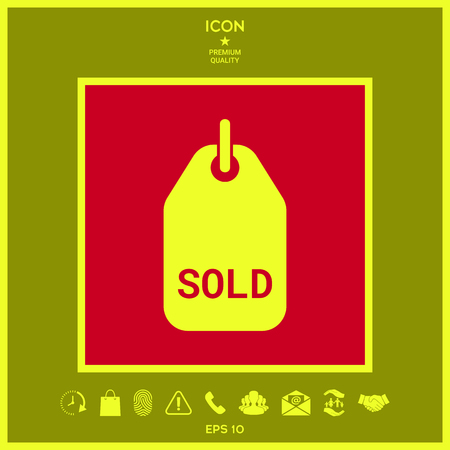 Sold tag . Signs and symbols - graphic elements for your designのイラスト素材
