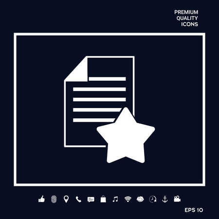 Warranty sheet of paper with a star. Iconの写真素材