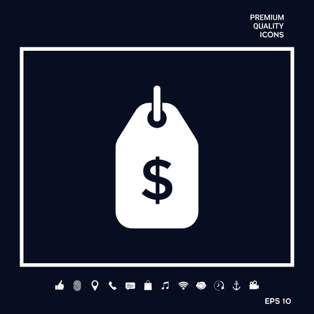 Tag with dollar symbol. Price tag icon for downloadの写真素材
