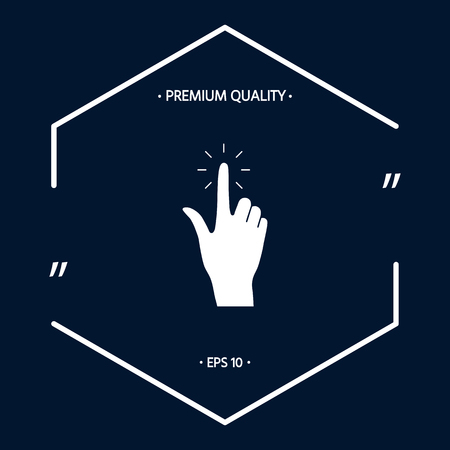 Hand click, icon . Signs and symbols - graphic elements for your designのイラスト素材