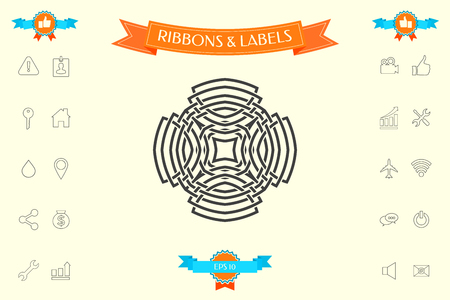 Geometric arabic pattern. Logo element for your designのイラスト素材