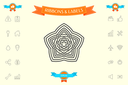 Geometric oriental arabic pattern. Element for your design. Logoのイラスト素材