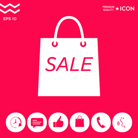 Shopping bag with the sale, discount symbolの写真素材
