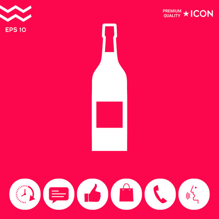Bottle of wine iconの写真素材