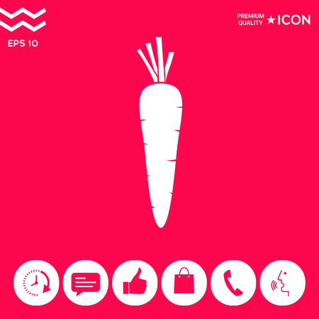 Carrot symbol icon. Element for your design . Signs and symbols - graphic elements for your designのイラスト素材