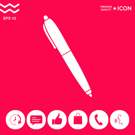 Pen icon . Signs and symbols - graphic elements for your designのイラスト素材