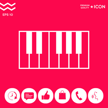 Piano keyboard iconのイラスト素材
