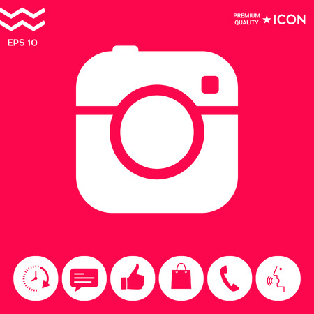 Camera symbol iconのイラスト素材