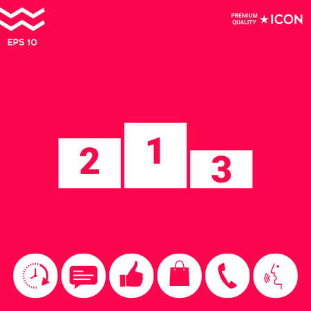 Pedestal podium - icon . Signs and symbols - graphic elements for your designのイラスト素材
