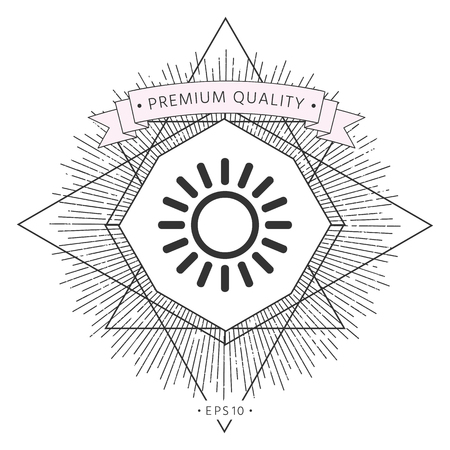 Sun line iconの写真素材