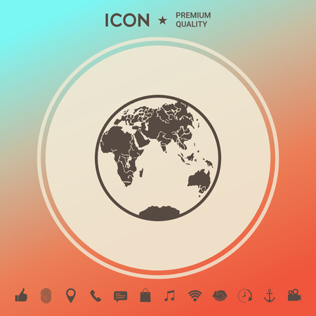 Earth logo iconのイラスト素材