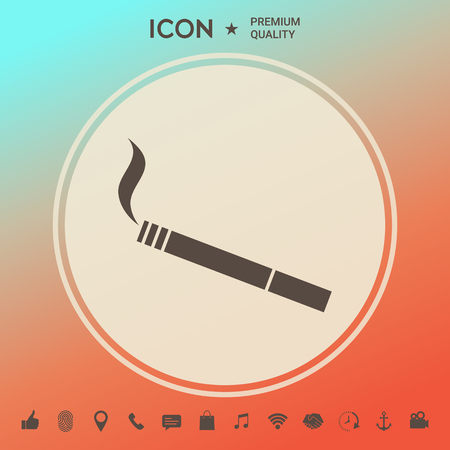 Cigarette symbol iconのイラスト素材