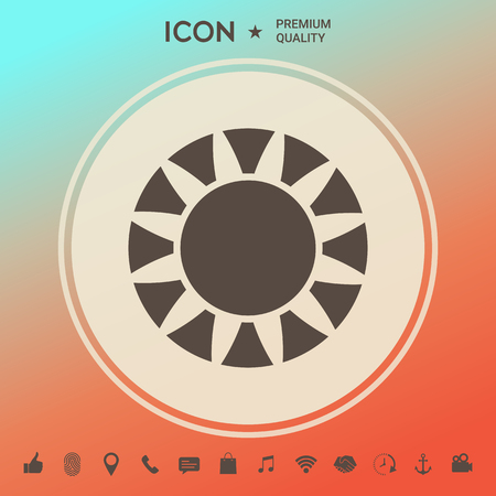 Sun icon . Signs and symbols - graphic elements for your designのイラスト素材