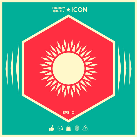 Sun icon . Signs and symbols - graphic elements for your designのイラスト素材