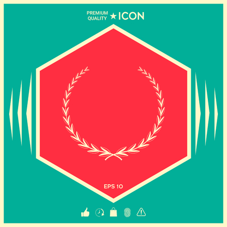 Laurel wreath - symbolの写真素材