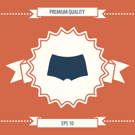 Men underwear, the silhouette. Menu item in the web design . Signs and symbols - graphic elements for your designのイラスト素材