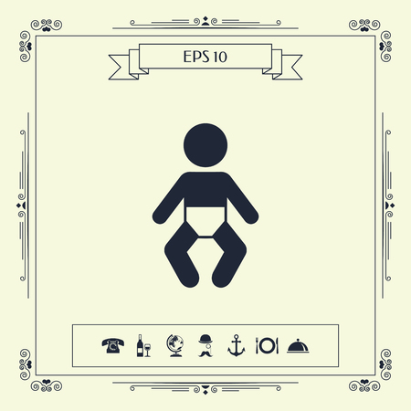 Baby symbol icon. Element for your design . Signs and symbols - graphic elements for your designのイラスト素材