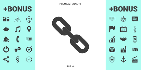Link chain symbol icon . Signs and symbols - graphic elements for your designのイラスト素材
