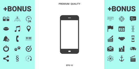 Business Phone with blank screen. Element for your design . Signs and symbols - graphic elements for your designのイラスト素材